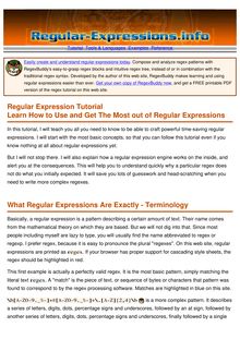 Regular Expression Tutorial - Learn How to Use Regular ...