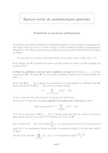 Composition de mathématiques générales 2006 Agrégation de mathématiques Agrégation (Externe)