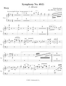 Partition harpe, Symphony No.40, Rondeau, Michel