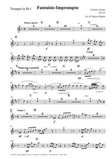 Partition trompette 1 (B?), Fantaisie-impromptu, C? minor, Chopin, Frédéric