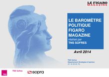 Baromètre mensuel d’avril TNS Sofres-Sopra Group pour Le Figaro Magazine