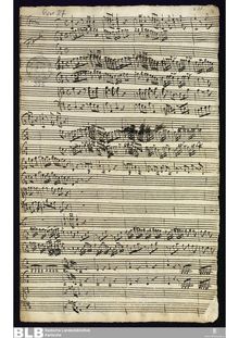Partition complète, Concerto pour 2 flûtes et 2 cornes en D major
