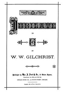 Partition complète, Jubilate en G major, G major, Gilchrist, William Wallace