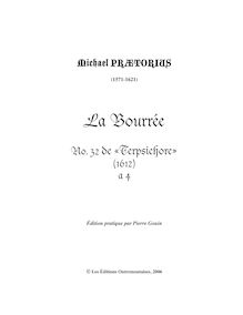 Partition complète, Terpsichore, Musarum Aoniarum, Praetorius, Michael par Michael Praetorius