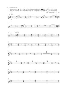 Partition trompette 1, Festmusik des Salzkammergut Mozartfestivals