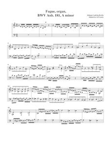 Partition complète, Fugue, Partita ; Fantasia, A minor, Krebs, Johann Ludwig