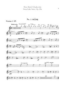 Partition cor 1, 2 (F), Swan Lake, Лебединое озеро, Tchaikovsky, Pyotr