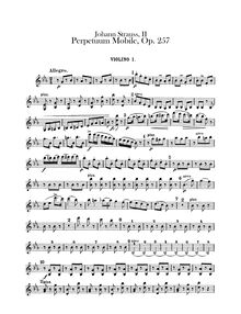 Partition violons I, II, Perpetuum Mobile, Op.257, Perpetuum mobile, Ein Musikalischer Scherz