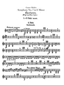 Partition guitare, Symphony No.7, Mahler, Gustav
