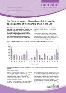 Net financial wealth of households fell during the opening phase of the financial crisis in the EU