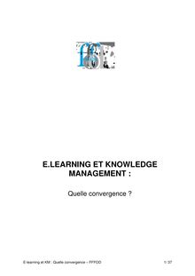 E.LEARNING ET KNOWLEDGE MANAGEMENT :
