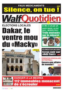 Walf Quotidien n°8720 - du Lundi 19 avril 2021