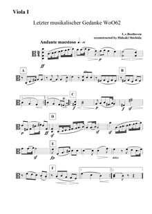 Partition viole de gambe 1 , partie, Letzter musikalischer Gedanke (dernier Musical Thought)