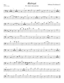 Partition viole de basse, madrigaux, Ferrabosco Sr., Alfonso