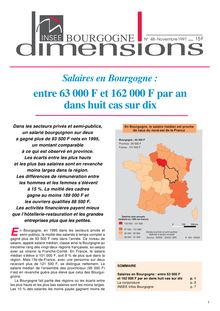 Salaires en Bourgogne : entre 63 000 F et 162 000 F par an dans huit cas sur dix 