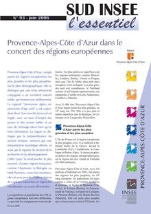 Provence-Alpes-Côte d Azur dans le concert des régions européennes