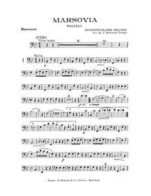 Partition basson, Marsovia valses, B♭, Blanke-Belcher, Henriette
