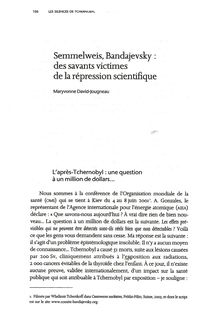 Semmelweis, Bandajevsky : des savants victimes de la répression ...