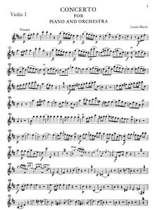 Partition violons I, Piano Concerto en D, Haydn, Joseph