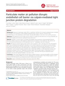 Particulate matter air pollution disrupts endothelial cell barrier via calpain-mediated tight junction protein degradation