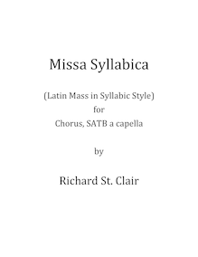 Partition complète, Missa Syllabica, Latin Mass in Syllabic Style