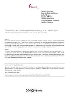 Circulation des haches polies en Auvergne au Néolithique - article ; n°4 ; vol.98, pg 675-691