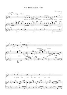 Partition , Stern lieber Stern FullScore, Liedzyklus für Bariton, Klavier, Chor und Streicher