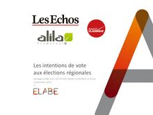 Intentions de vote en France : sondage national à 4 jours des Régionales