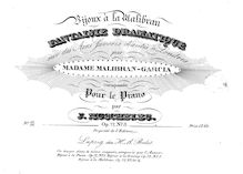 Partition , Bijoux à la Malibran I, 4 fantaisies, Op.72, Moscheles, Ignaz