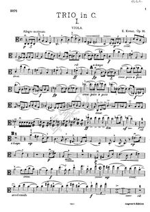 Partition de viole de gambe, Piano Trio, Kreuz, Emil