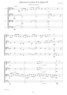 Partition , Andante, corde quatuor No.3, Op.133, Plante, Cyril