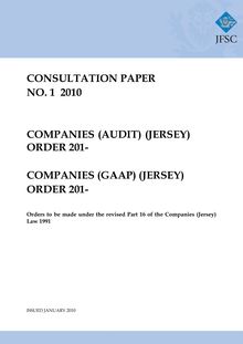 Consultation Paper P50-001 Audit & GAAP Orders 2009 .01.14 FINAL