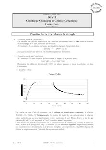 PC A PC B CHIMIE DS n°5 Correction