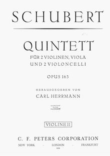 Partition violon 2, corde quintette, C Major, Schubert, Franz par Franz Schubert