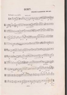 Partition viole de gambe 2, Geistliches Lied, Op.137, Gebet, C major