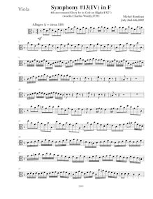 Partition altos, Symphony No.13  Chistmas Symphony , F major, Rondeau, Michel par Michel Rondeau