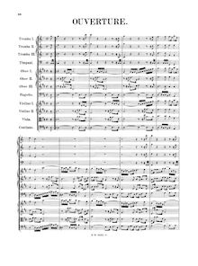 Partition complète,  No.4, Overture, D major, Bach, Johann Sebastian par Johann Sebastian Bach