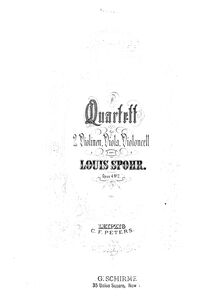 Partition violon 1, 2 corde quatuors, Spohr, Louis