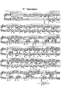 Partition complète, Impromptu No.3, G♭ major, Chopin, Frédéric par Frédéric Chopin