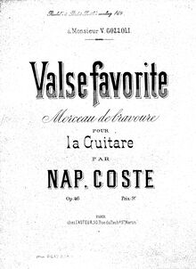Partition Score (Alternative scan), Valse Favorite, Morceau de bravoure, Op.46