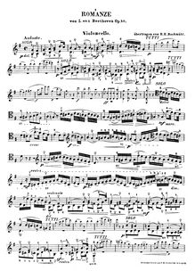 Partition de violoncelle, Romance pour violon et orchestre