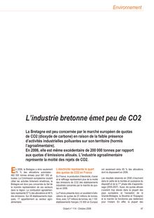 L industrie bretonne émet peu de CO2