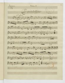 Partition violon 1, 4 corde quintettes, Boccherini, Luigi