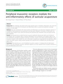 Peripheral muscarinic receptors mediate the anti-inflammatory effects of auricular acupuncture