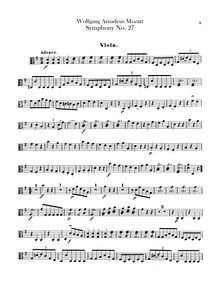 Partition altos, Symphony No.27, G major, Mozart, Wolfgang Amadeus par Wolfgang Amadeus Mozart