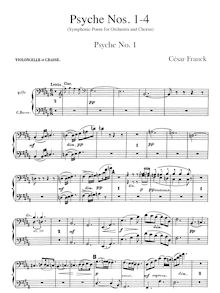 Partition violoncelle / Double Basses, Psyché, Poème symphonique pour orchestre et choeurs