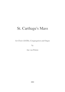 Partition complète, St. Carthage s Mass, F major, Putten, Jan van