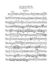 Partition basson 1, 2, Symphony No.95 en C minor, Sinfonia No.95