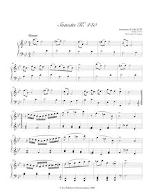Partition Sonata K.440, 100 clavier sonates, Scarlatti, Domenico