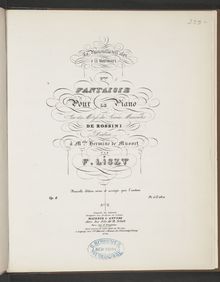 Partition La pastorella dell Alpi e Li marinari. 2ième fantaisie sur des motifs des Soirées musicales de Rossini (S.423), Collection of Liszt editions, Volume 12